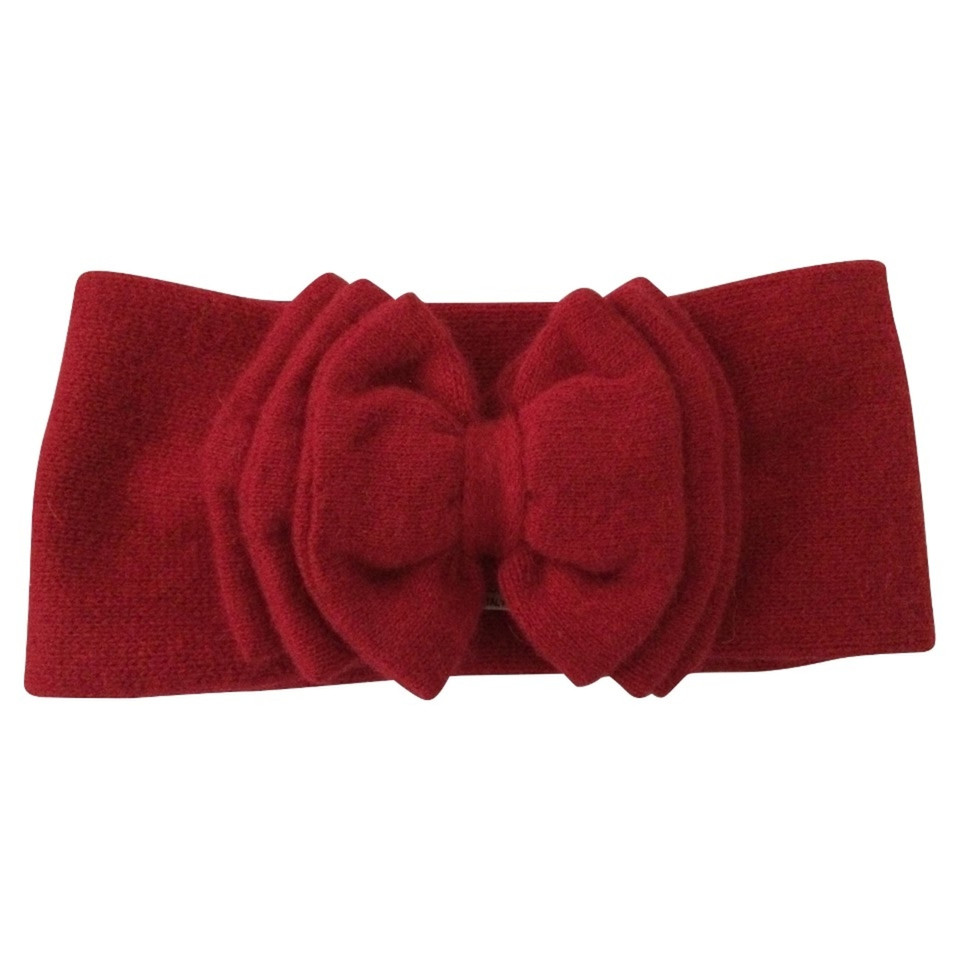 Iris Von Arnim Red headband with bow