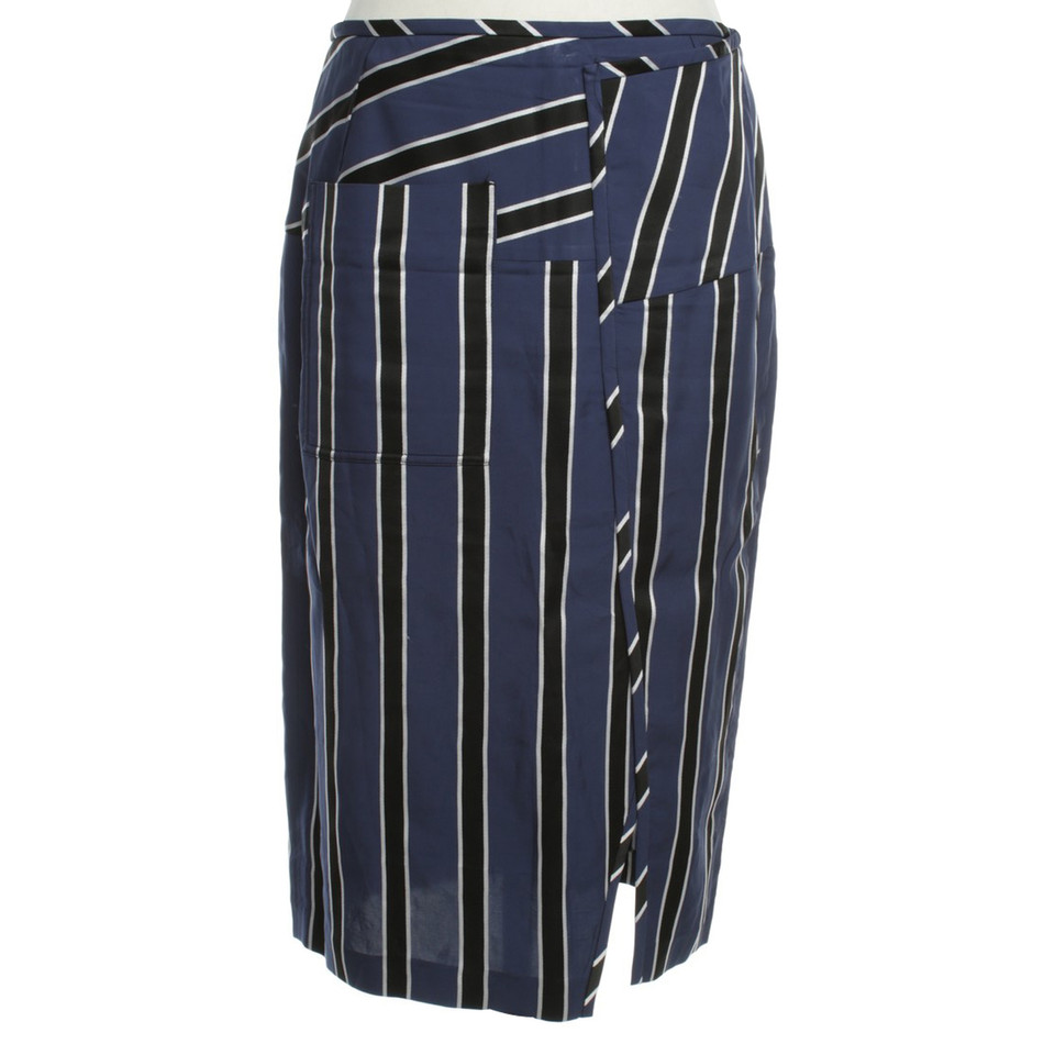 Acne skirt with stripe pattern