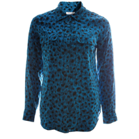 Equipment Silk blouse with leopard pattern
