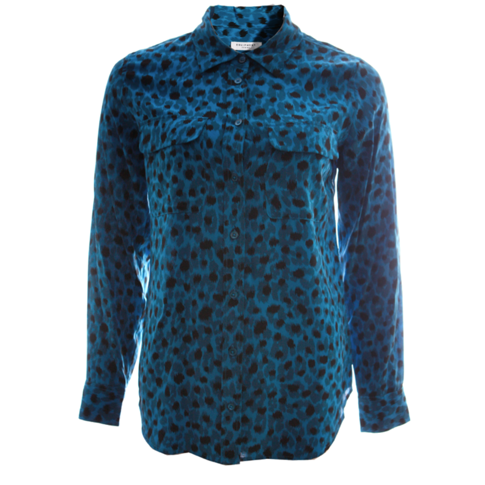 Equipment Silk blouse with leopard pattern