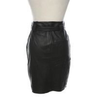 Set Skirt Leather in Black