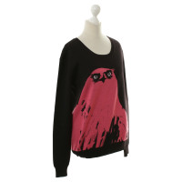 Alexander McQueen Black sweater with animal-print