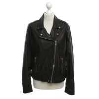 Set Leather jacket in black