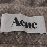 Acne Woll-Rock in Creme/Weiß