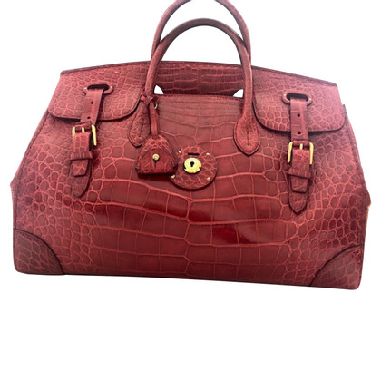 Ralph Lauren Handbag Leather in Red