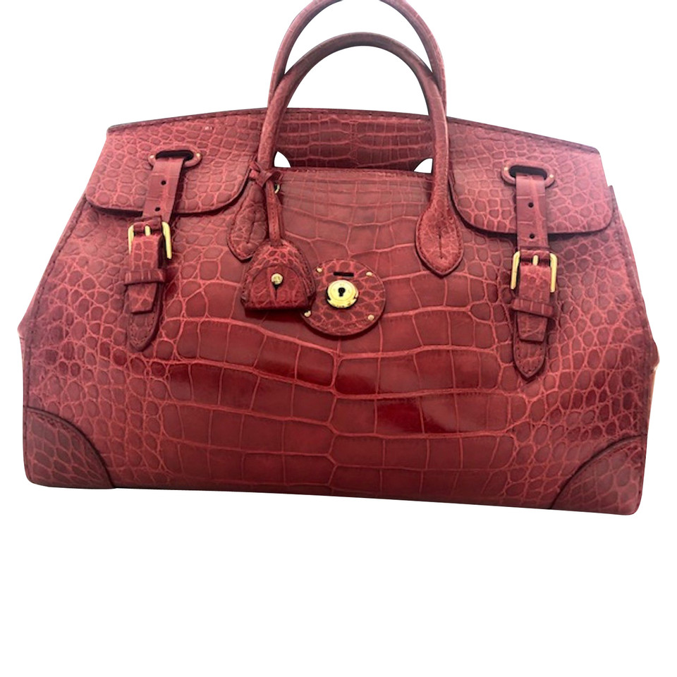 Ralph Lauren Handtasche aus Leder in Rot