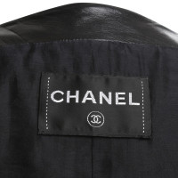 Chanel Jasje van het leer in zwart