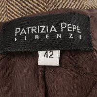 Patrizia Pepe Manteau Tweed en marron