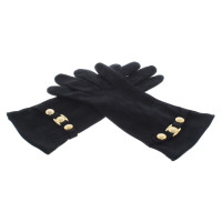 Versace Suede handschoenen in zwart