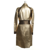 Gucci Gold-colored leather coat