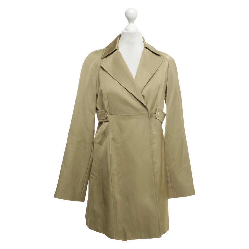 Céline Satin coat in beige / green