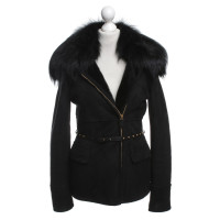 Gucci Wild leather jacket with fur trim