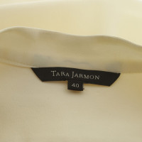 Tara Jarmon camicetta di seta color avorio