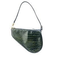 Christian Dior Saddle Bag Patent leather in Khaki