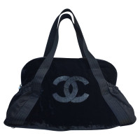 Chanel borsa Chanel nera  in velluto e seta 