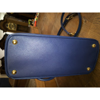 Prada Shopping Bag Leather in Blue