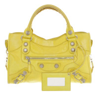 Balenciaga "City Bag" in neon geel