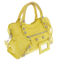 Balenciaga "City Bag" en jaune fluo