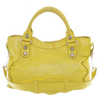 Balenciaga "City Bag" en jaune fluo