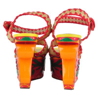 Dolce & Gabbana RUNWAY Platform Sandals Red Brown