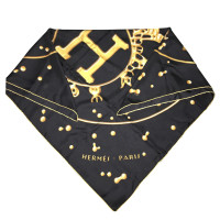 Chanel Zijden sjaal in zwart / Gold
