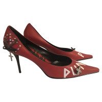 Le Silla  Pumps/Peeptoes aus Leder in Rot
