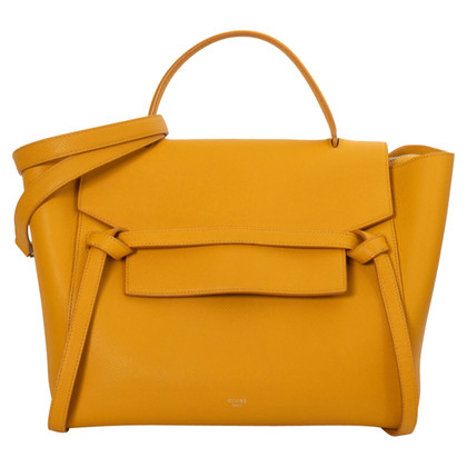 Céline Belt Bag aus Leder in Gelb