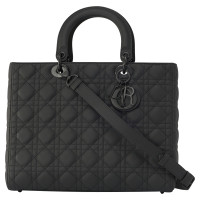 Christian Dior Lady Dior en Cuir en Noir