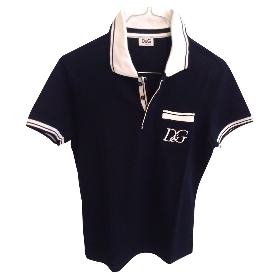 D&G Polo shirt in blue / white