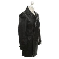 Saint Laurent Leren jas in zwart