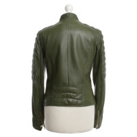 Oakwood Veste en cuir vert