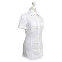 Patrizia Pepe Korte mouwen blouse in het wit