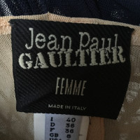 Jean Paul Gaultier Robe en mousseline de soie bleu