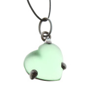 Pomellato Green heart pendant necklace