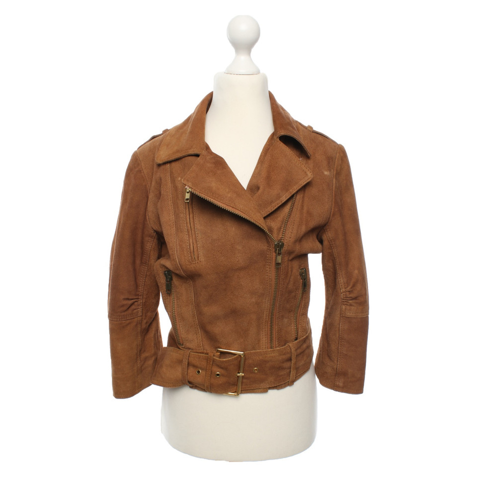 Gestuz Veste/Manteau en Daim en Marron