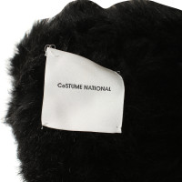 Costume National Manteau de peau de mouton noir
