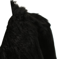 Costume National Cappotto in shearling nero