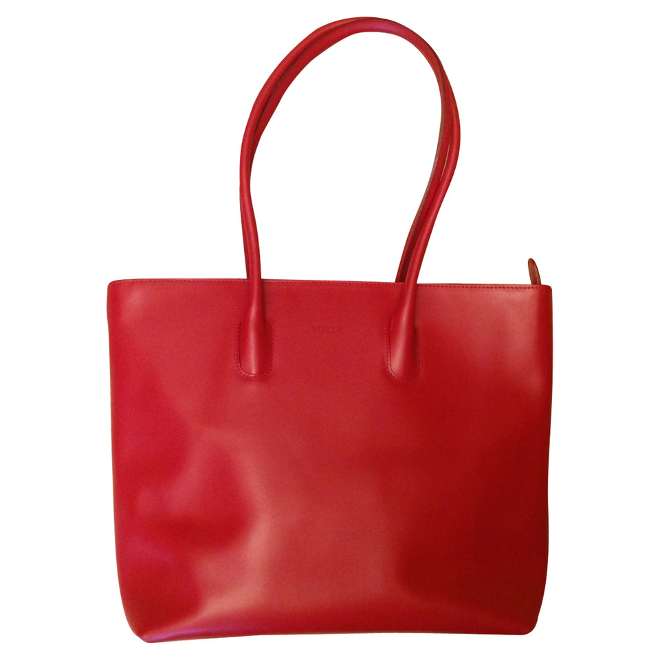 Furla Handtasche aus Leder in Rot