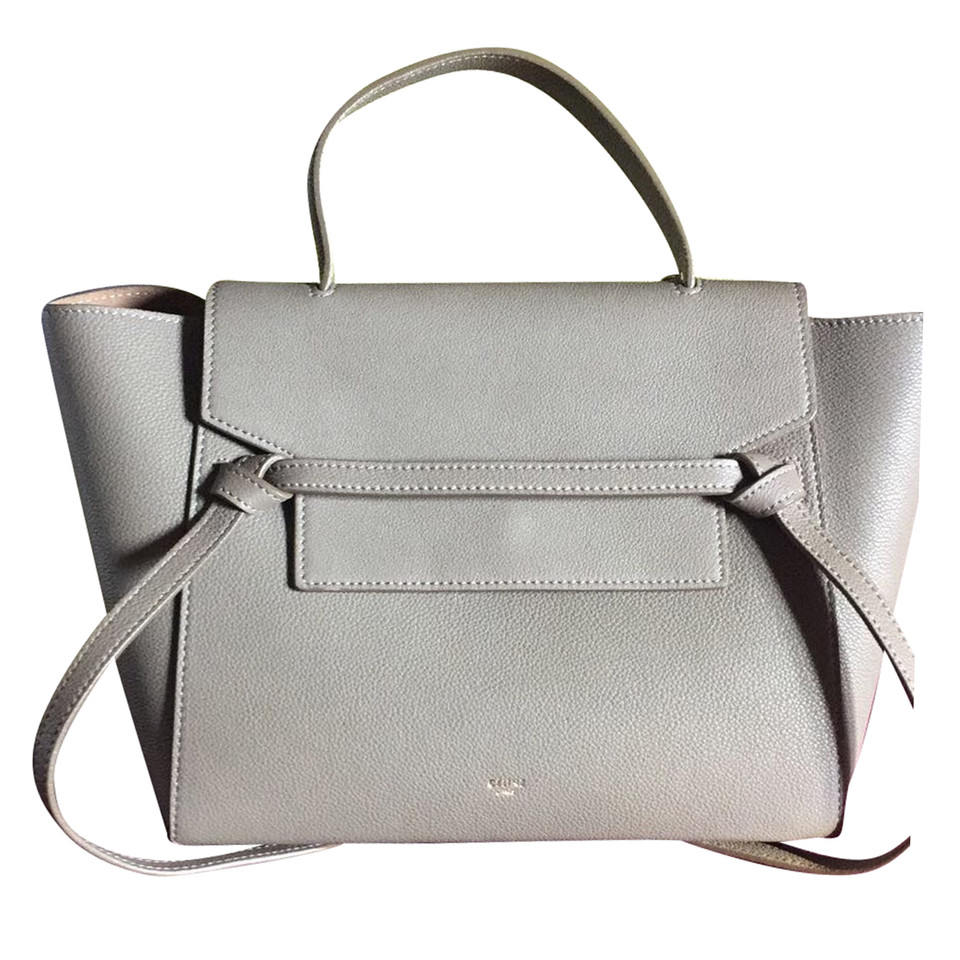 Céline Belt Bag Mini en Cuir en Gris