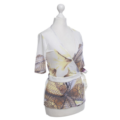 Just Cavalli Wrap-top with animal print