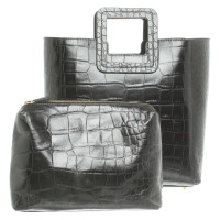 Staud Shirley Leather in Black