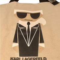 Karl Lagerfeld Shopper aus Canvas in Beige