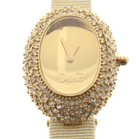 D&G Gold colored watch with jewelry stones