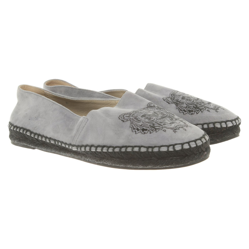 Kenzo Slipper/Ballerinas aus Wildleder in Grau