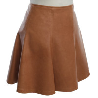 Polo Ralph Lauren Leather skirt in ocher brown