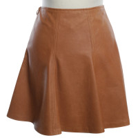 Polo Ralph Lauren Leather skirt in ocher brown
