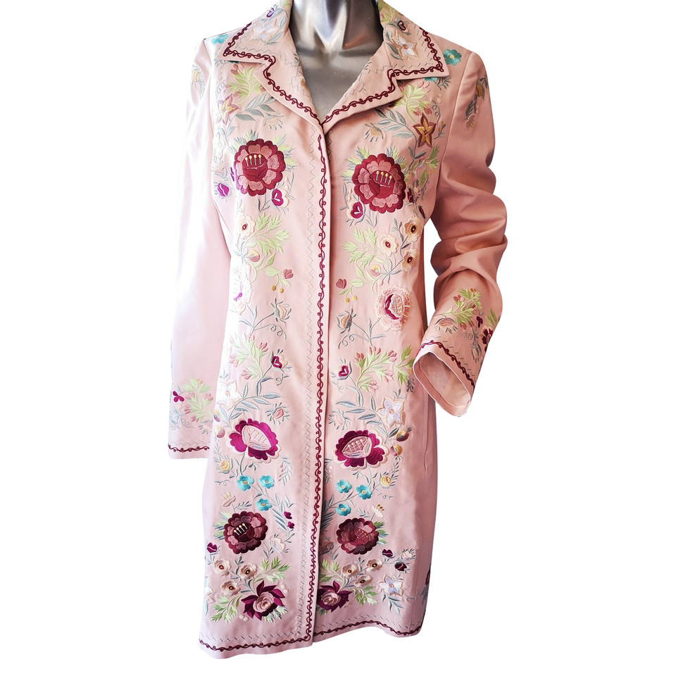 Bi Yan Jacke/Mantel aus Seide in Rosa / Pink