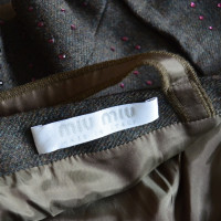 Miu Miu Embroidered Tweed Corsage brown