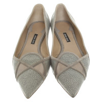 Armani Slippers/Ballerinas Leather in Grey