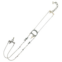 Christian Dior Silberfarbene Halskette